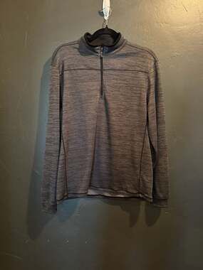 Pebble Beach Men's Dry-Luxe Performance 1/4 Zip Pullover Heather Gray M